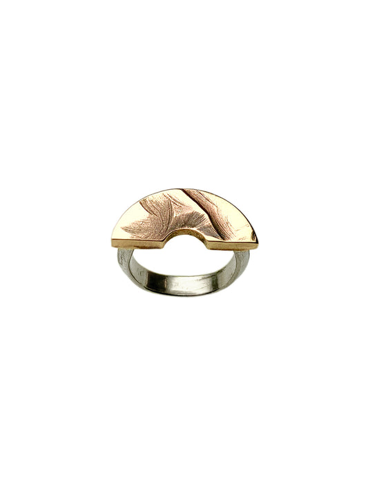 Sculpture Series Bronze Arc Ring