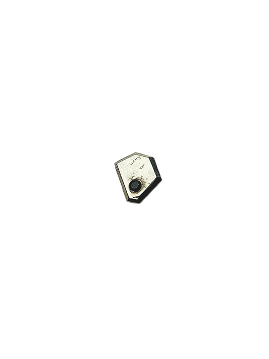 Mismatched Stud with Black Spinel - Sterling Silver