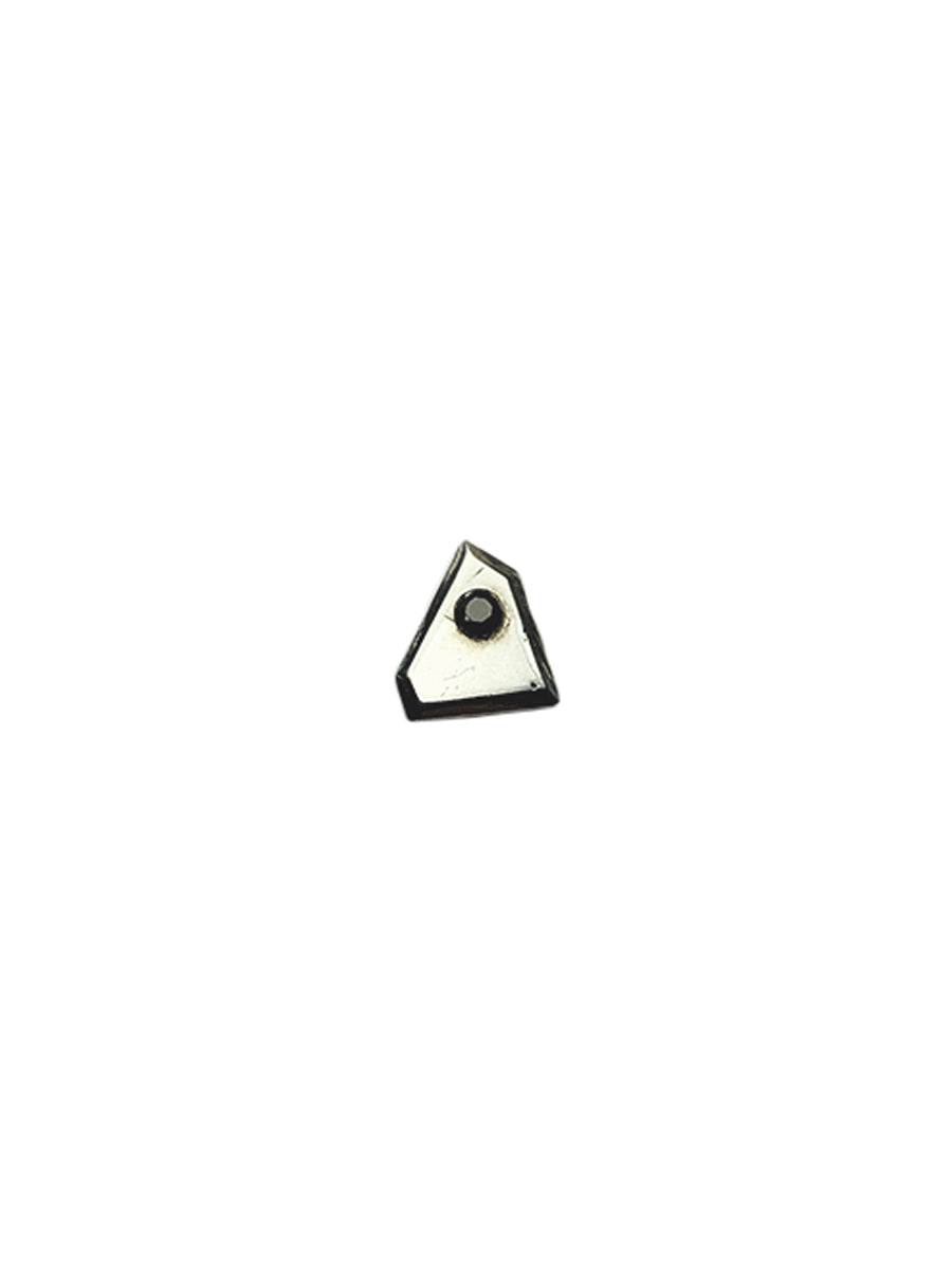 Mismatched Stud with Black Spinel - Sterling Silver