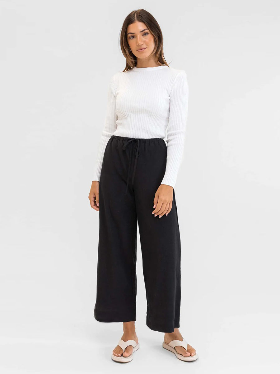 Classic Drawstring Pants - Black