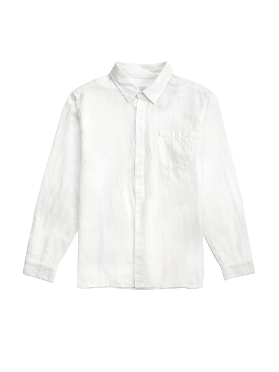 Classic Linen Long Sleeve Shirt - White