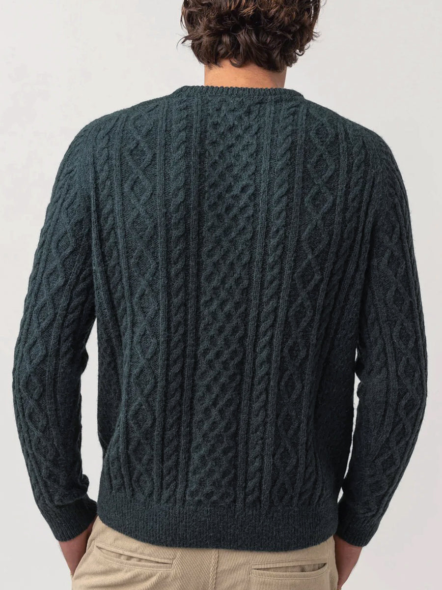 Mohair Fisherman's Knit - Pine