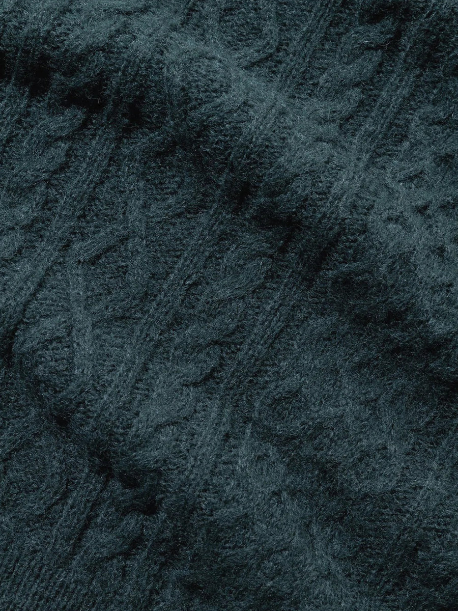 Mohair Fisherman's Knit - Pine