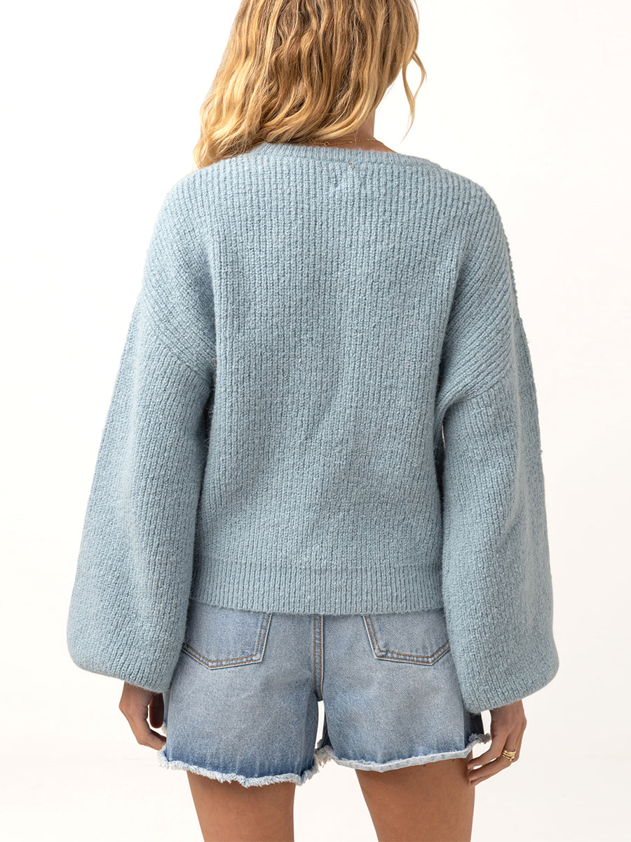Somerset Knit Jumper - Dusty Blue