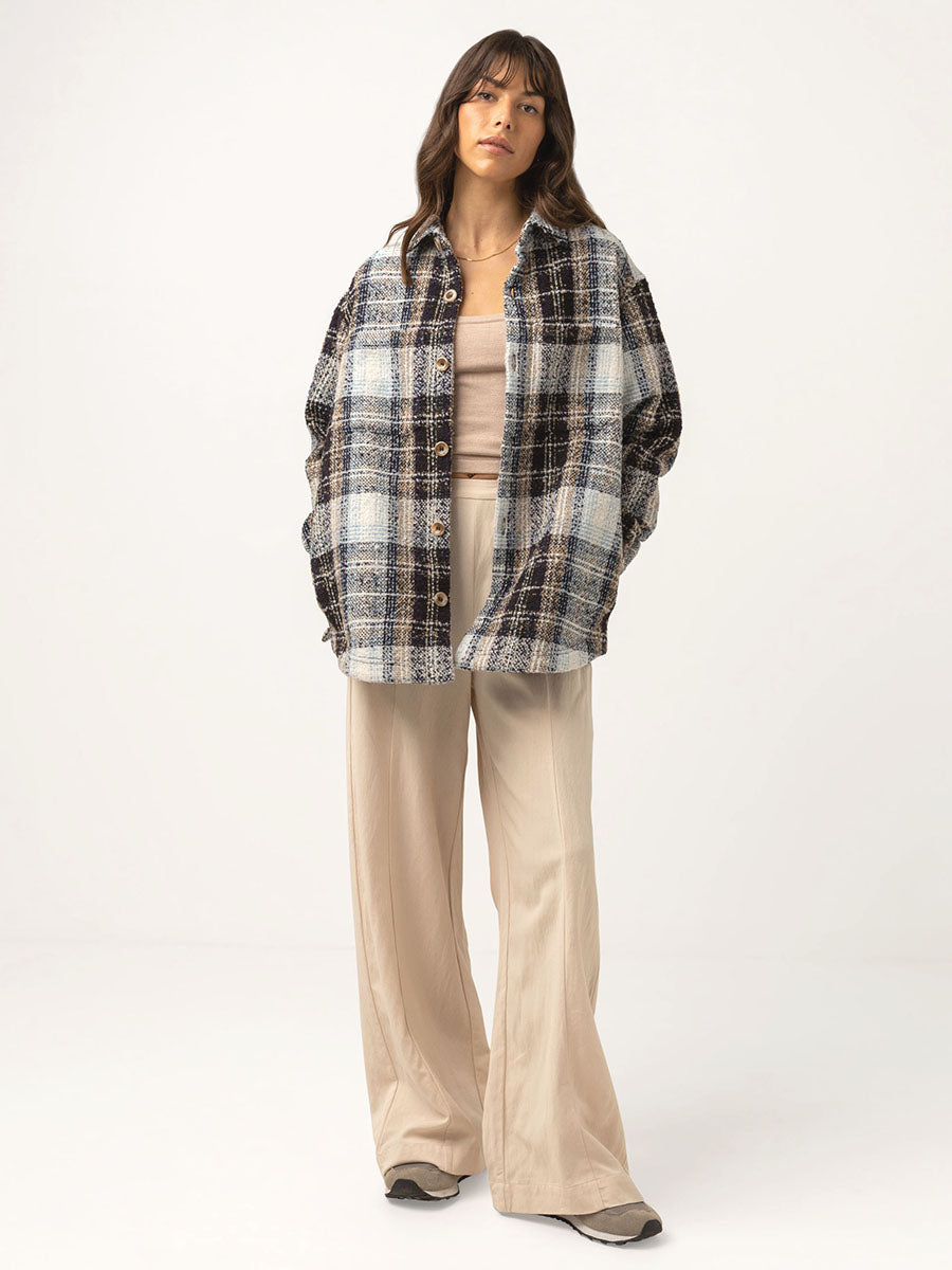 Sonnie Check Shirt Jacket - Blue