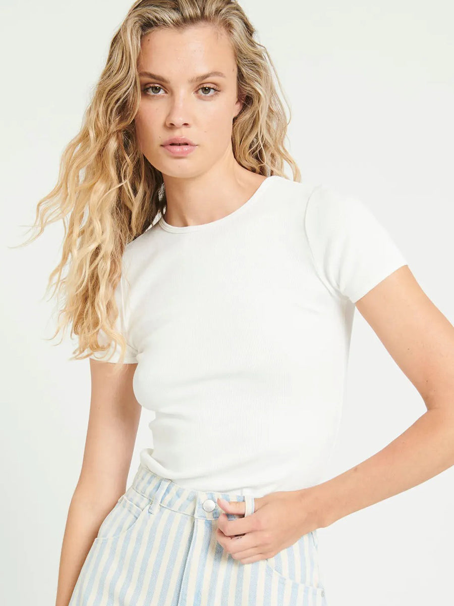 Baby Rib Tee - White