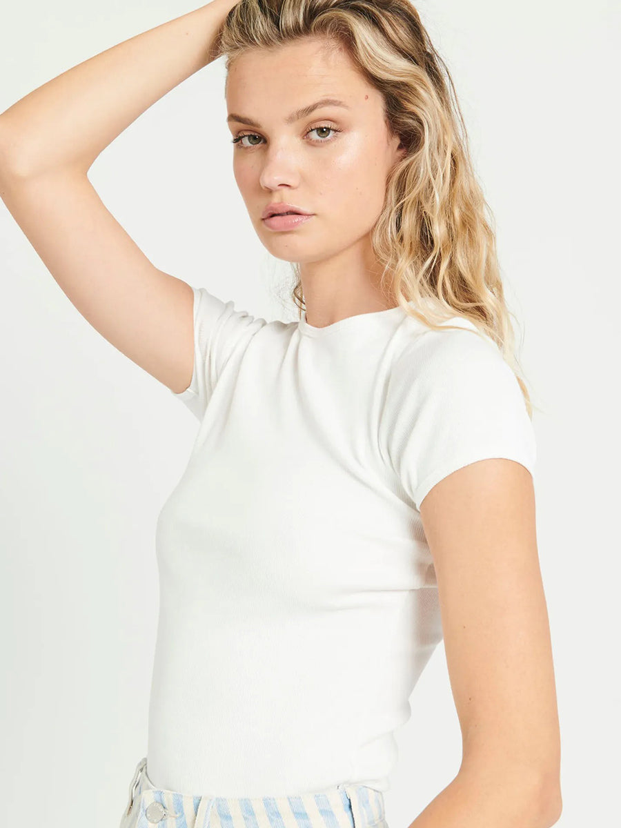 Baby Rib Tee - White