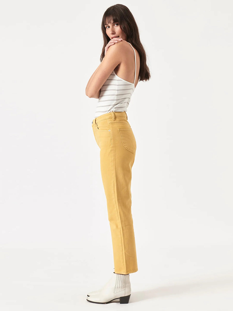 Classic Straight Ankle Jeans - Gold
