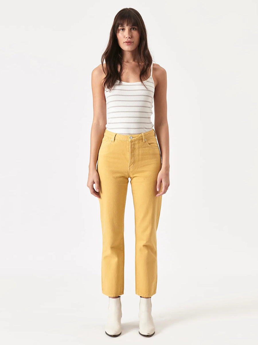 Classic Straight Ankle Jeans - Gold