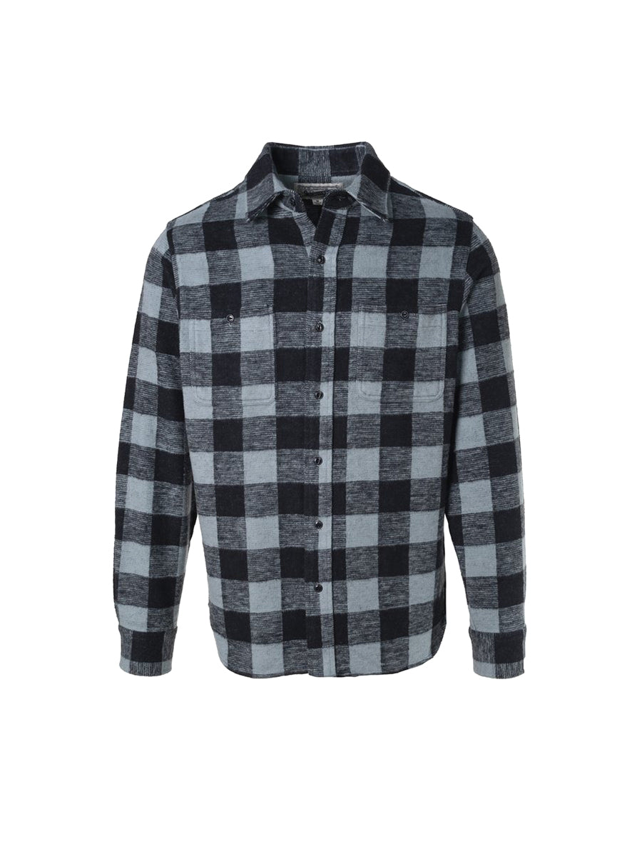 SH2240 Heavyweight Buffalo Check Flannel - Grey