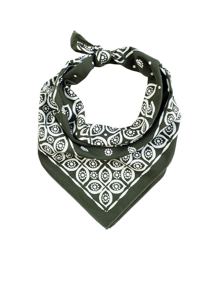 Eye Paisley Bandana - Olive