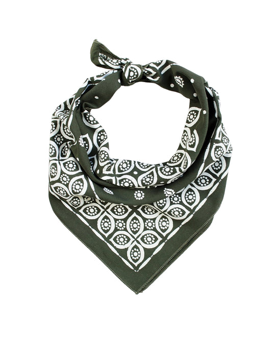 Eye Paisley Bandana - Olive