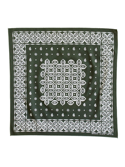 Eye Paisley Bandana - Olive