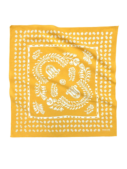 Floral Bandana - Golden Yellow