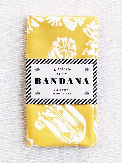 Floral Bandana - Golden Yellow