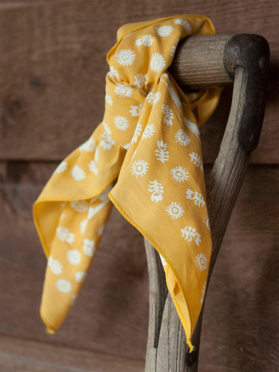 Floral Bandana - Golden Yellow