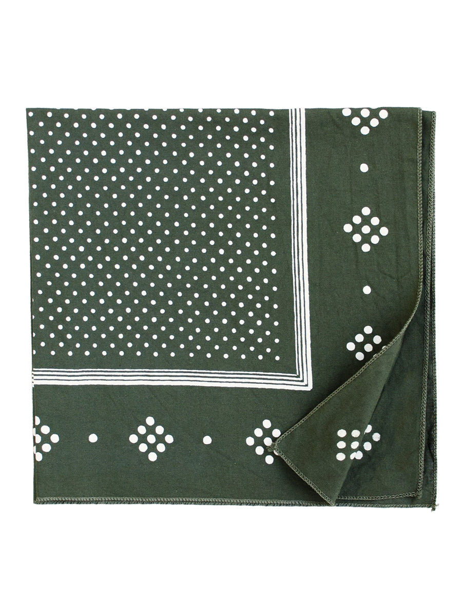 Polka Dot Bandana - Olive