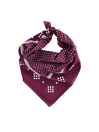 Polka Dot Bandana - Wine
