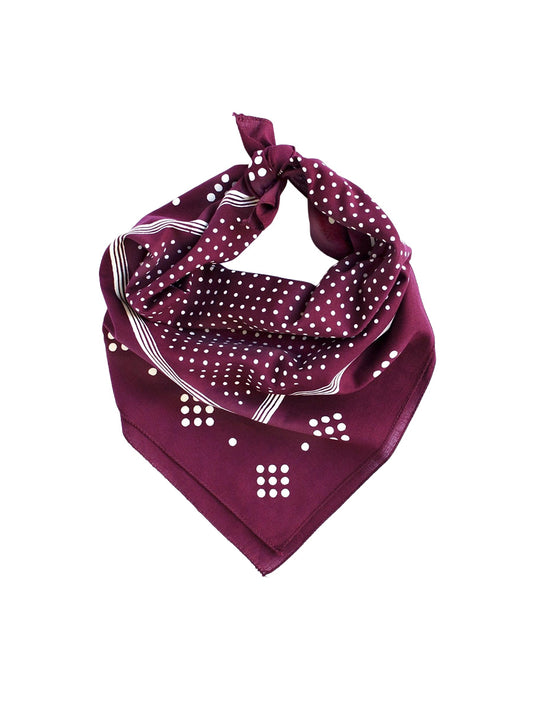 Polka Dot Bandana - Wine