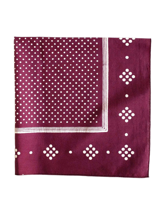 Polka Dot Bandana - Wine