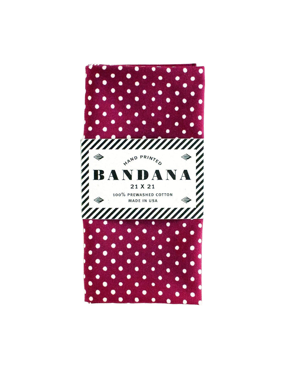 Polka Dot Bandana - Wine