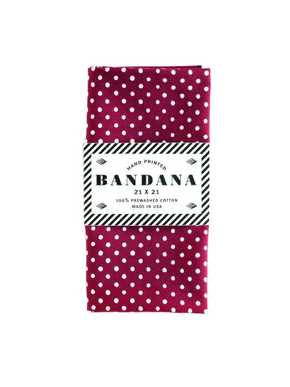 Polka Dot Bandana - Wine
