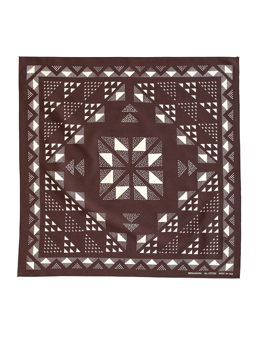 Quilt Bandana - Brown