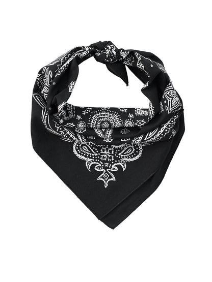 Sketched Paisley Bandana - Black