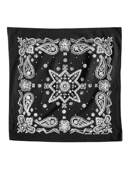 Sketched Paisley Bandana - Black