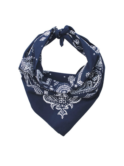 Sketched Paisley Bandana - Navy