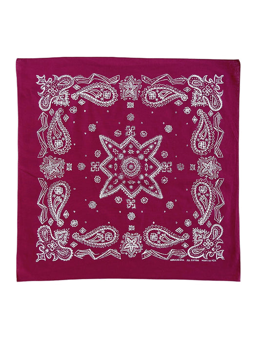 Sketched Paisley Bandana - Wine