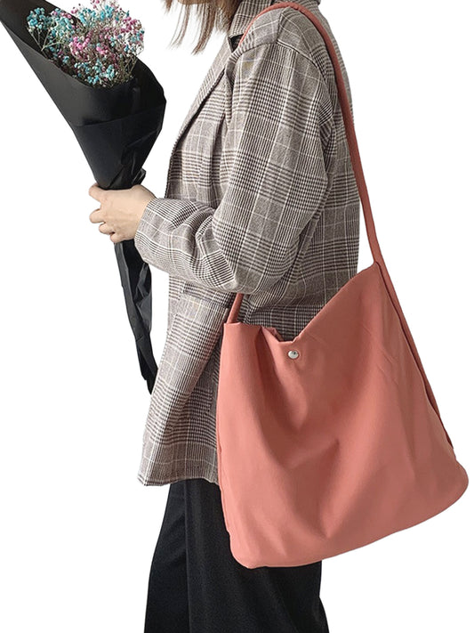 Canvas Shoulder Tote - Terracotta