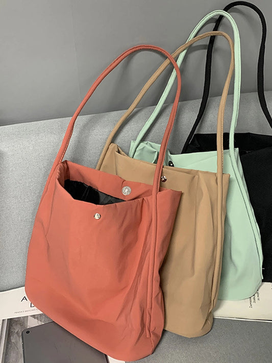Canvas Shoulder Tote - Terracotta