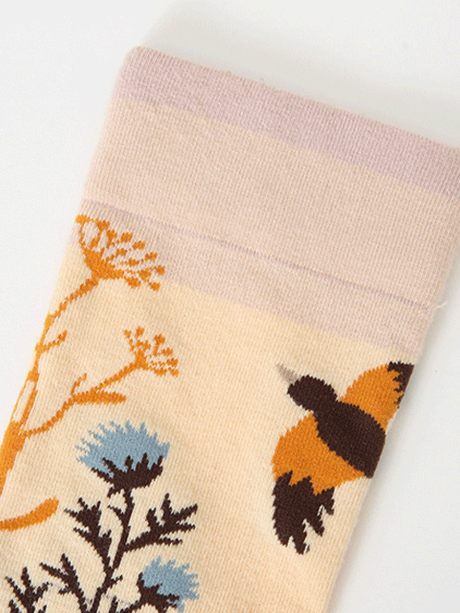 Everday Patterned Crew Socks - Mole & Bird