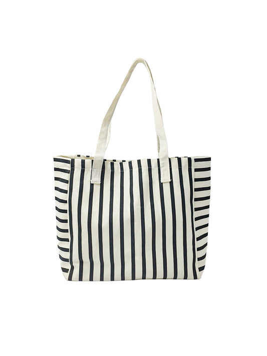 Large Striped Tote Bag