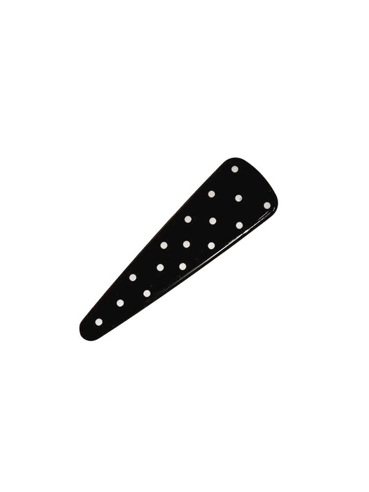 Polka Dot Hair Clip Set - Black