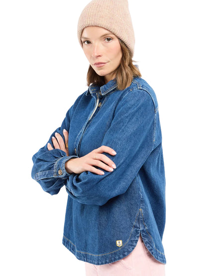 Denim Smock - Mid-Indigo