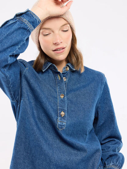 Denim Smock - Mid-Indigo