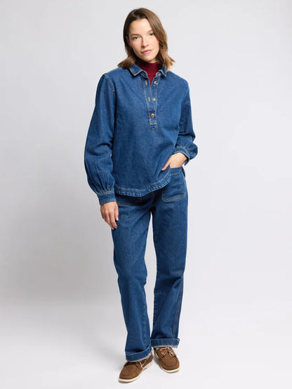 Denim Smock - Mid-Indigo