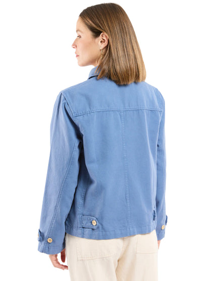 Heritage Cotton Canvas Pea Coat - Federal Blue