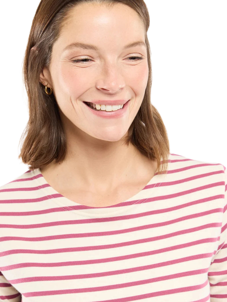 Breton Striped Shirt - Natural & Violet