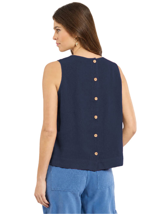 Linen Tank Top - Seal