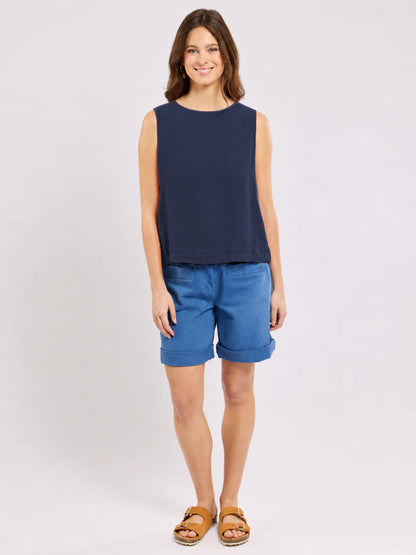 Linen Tank Top - Seal