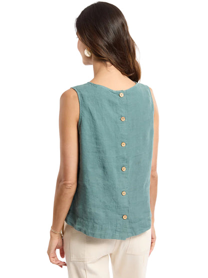 Linen Tank Top - Silver Pine