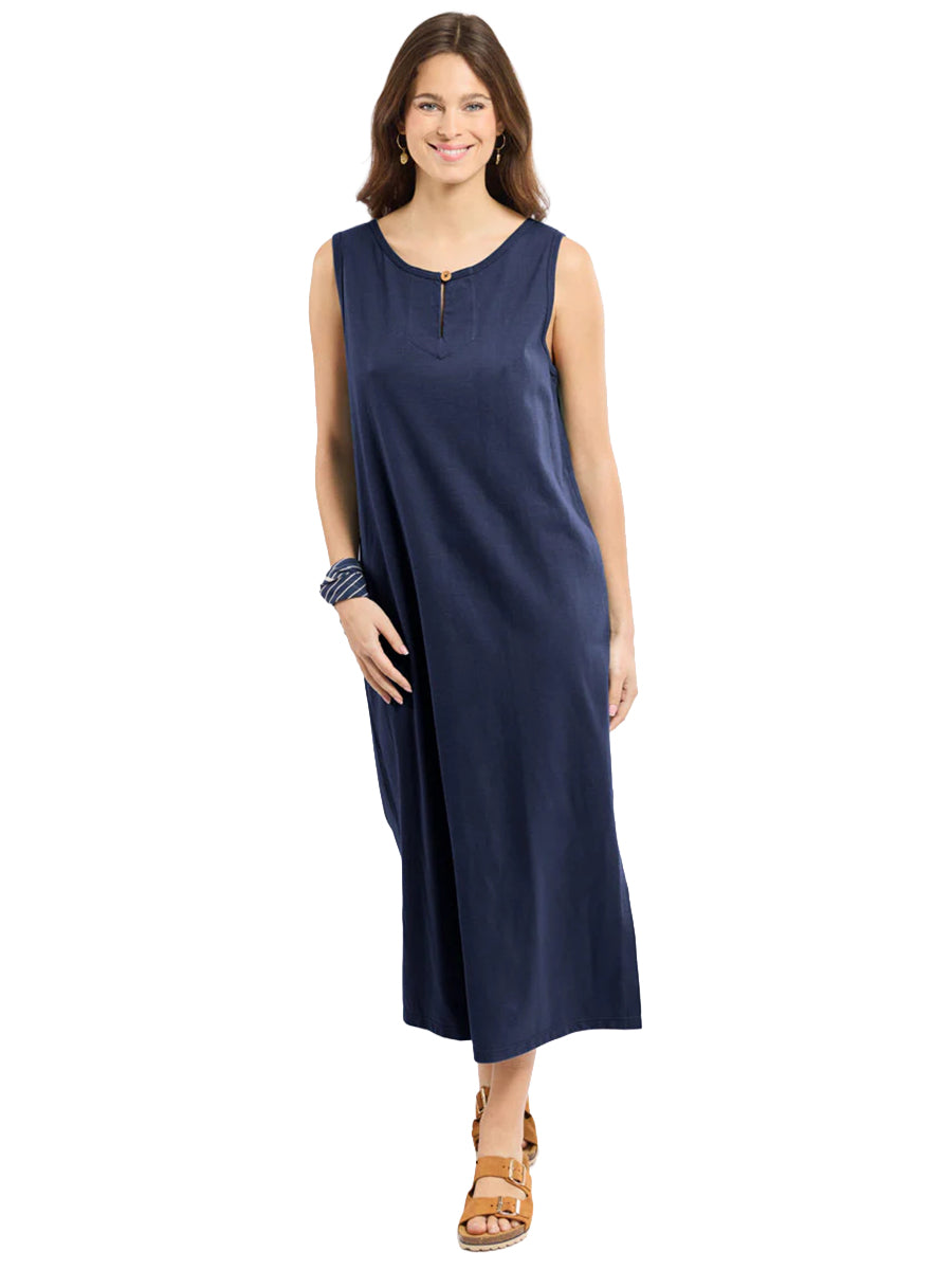 Sleeveless Cotton Midi Dress - Seal