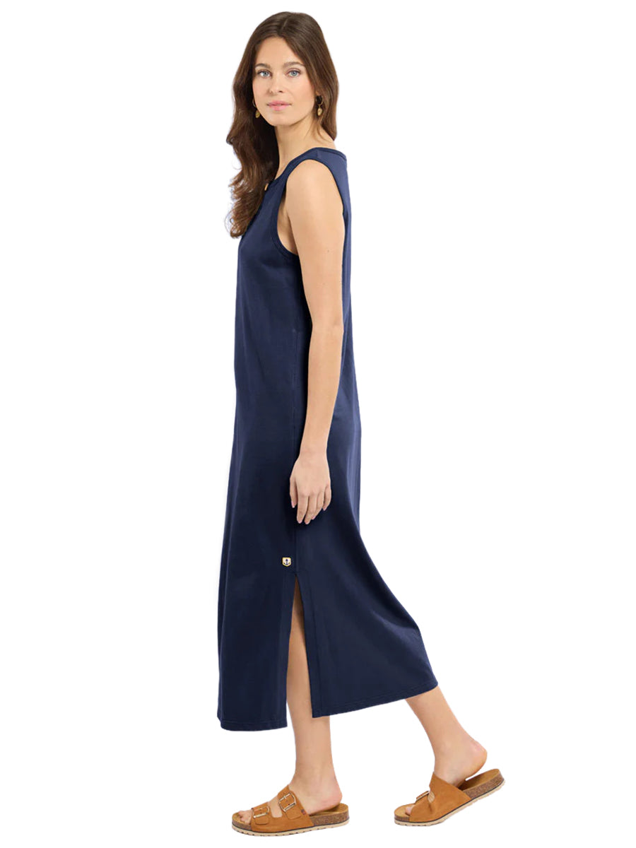 Sleeveless Cotton Midi Dress - Seal