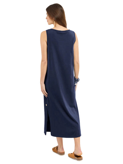 Sleeveless Cotton Midi Dress - Seal