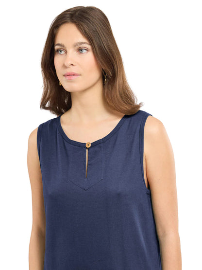 Sleeveless Cotton Midi Dress - Seal