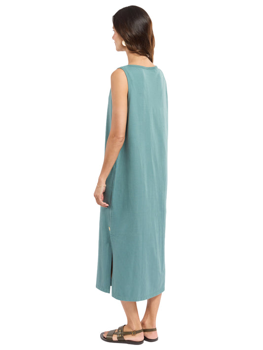 Sleeveless Cotton Midi Dress - Silver Pine
