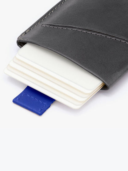Card Sleeve Wallet - Charcoal & Cobalt